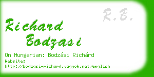 richard bodzasi business card