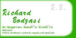 richard bodzasi business card